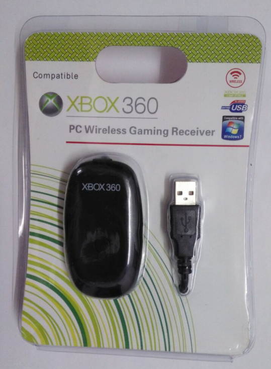 USB Wireless Receiver compatible with Xbox 360 Controllers for PC Gaming and Steam Platforms