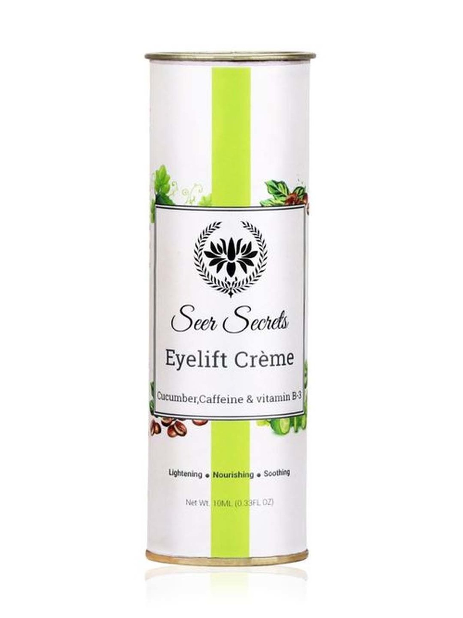 Seer Secrets Cucumber Caffeine and Vitamin B3 Eyelift Cream - 10 ml