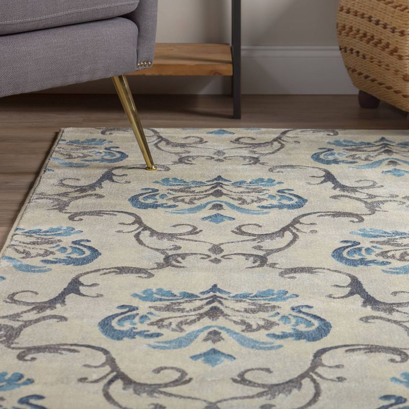5'3"X7'7" Linen Abstract Woven Area Rug - Addison Rugs