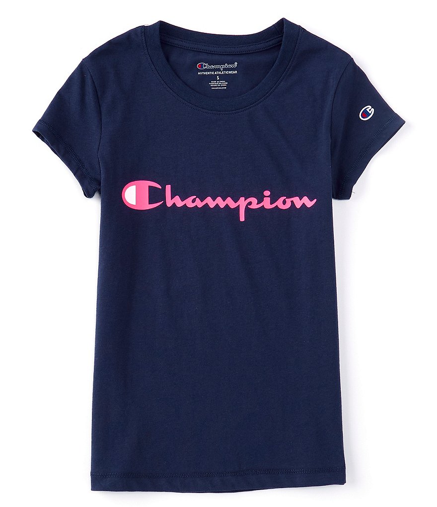 Champion Big Girls 7-16 Short-Sleeve Classic Script Tee