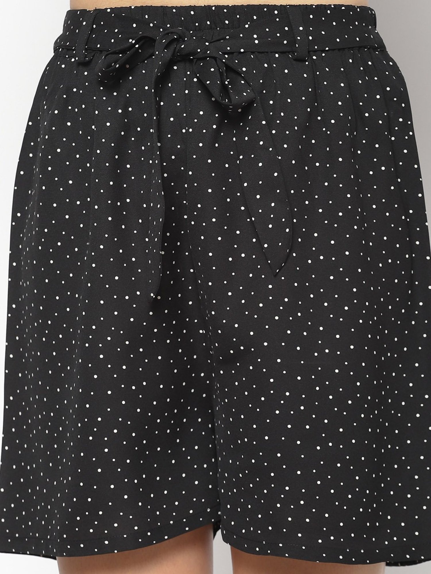 Sera Black Printed Shorts