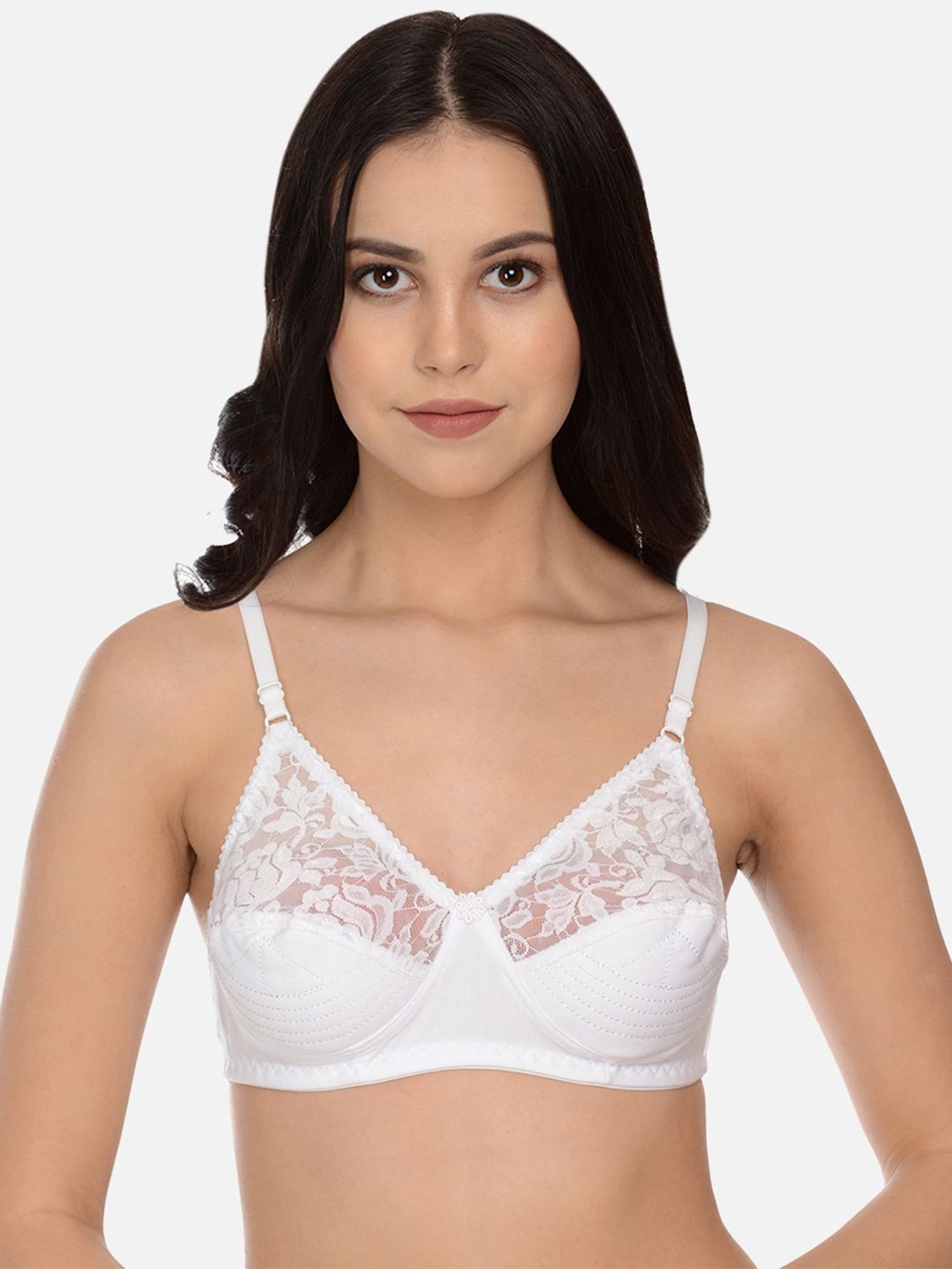Mod & Shy White Non Wired Non Padded Full Coverage Bra