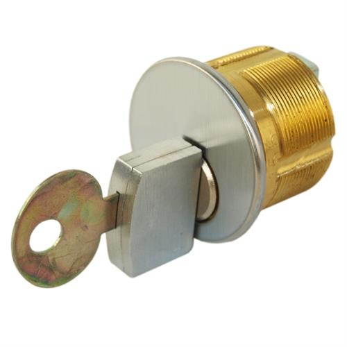 Ilco 41651SC1-26D Satin Chrom US26D 15/16" Solid Mortise Captive Turn Knob Cylinder Lock
