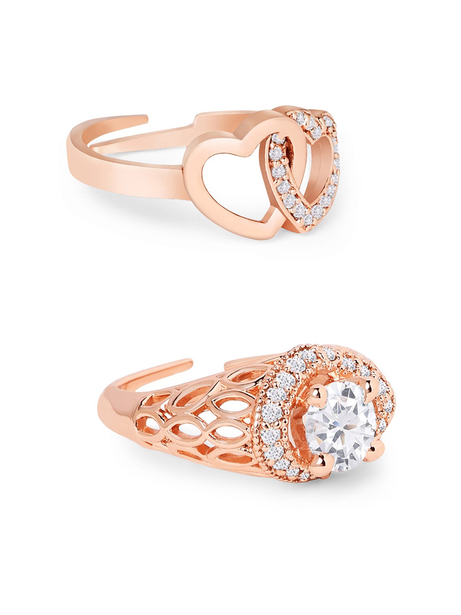 Accessorize London Women's Jewel Embellished Rings Set Of Three White