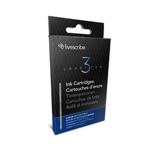 Livescribe  ARA-00010  3 Smartpen Ink Cartridge, Medium Blue (8-pack)
