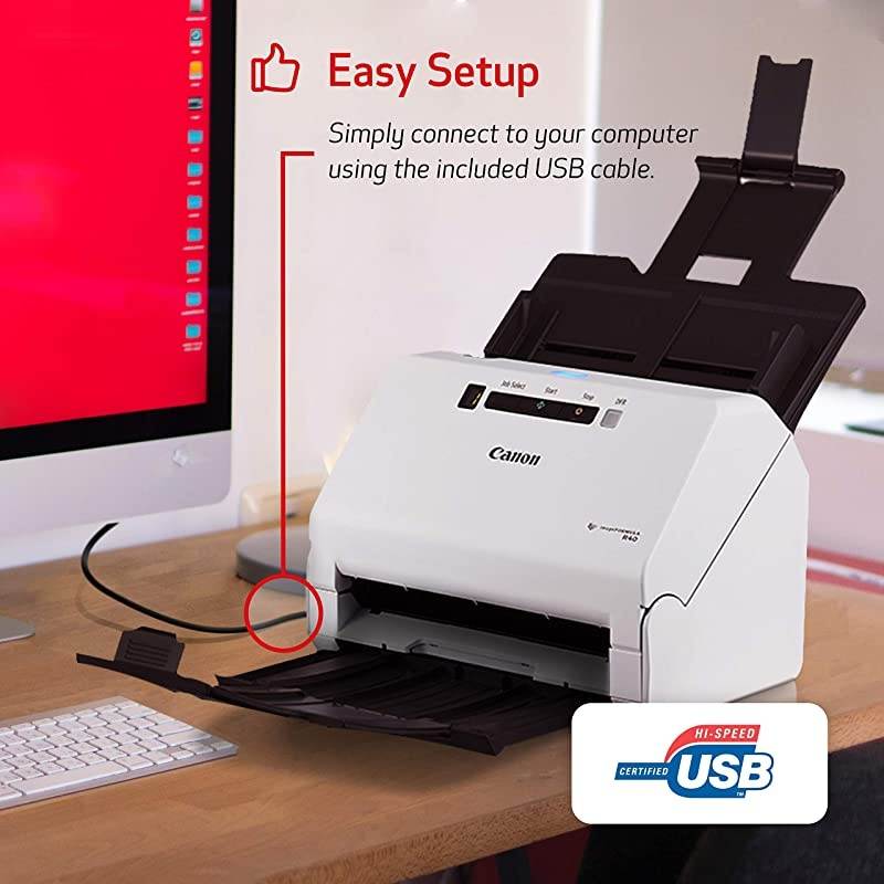 ImageFORMULA R40 Office Document Scanner For PC and Mac, Color Duplex Scanning, Easy Setup For Office Or Home Use, Includes Scanning Software