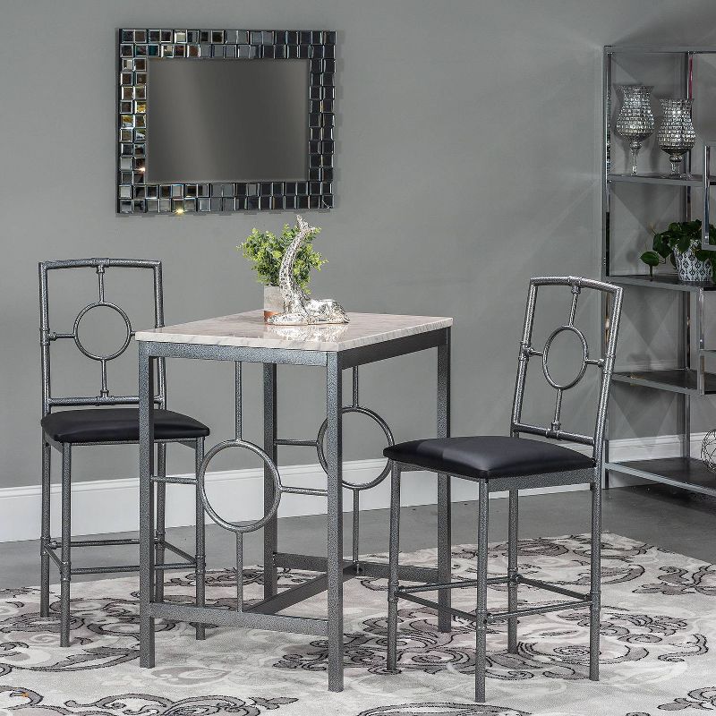 3pc Dining Set Black - Home Source