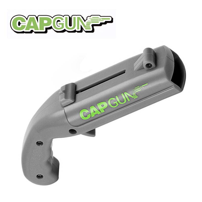 Cap Gun Bottle Opener Magnet Beer Opener Launcher Shooter Shoots Over 5 Meters for Home Bar Party Drinking Game(Gray)