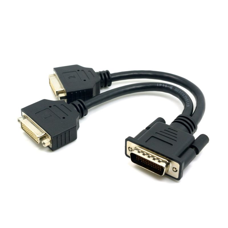 CableDeconn DMS 59 Pin Dual 2 DVI Monitors, DMS 59 Pin Male to Two DVI 24+5 Female Dual Monitor Extension Cable Adapter for LHF Graphics Card (dus 59 pin Dual dvi)