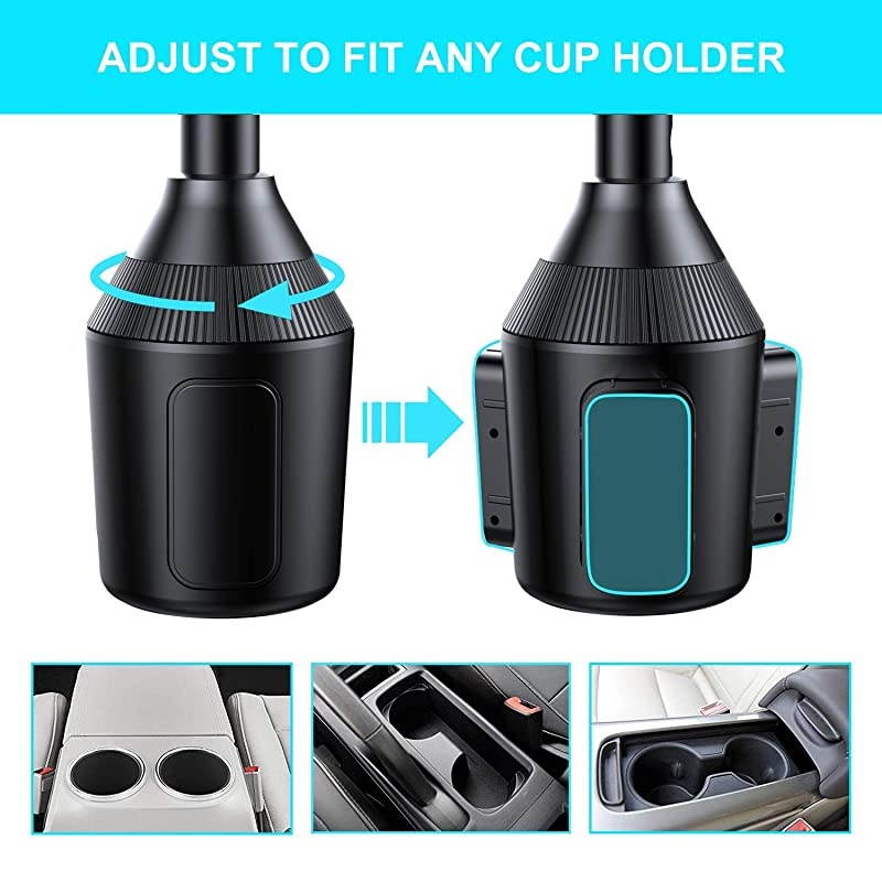 Cup Holder Phone Mount for Car Universal Adjustable Base Gooseneck Cup Phone Holder for iPhone 12/11 Pro Max/Xs/Max/X/XR ,Samsung Note 10/9/ S21+/S20/ S10/ S9/ S9+ by