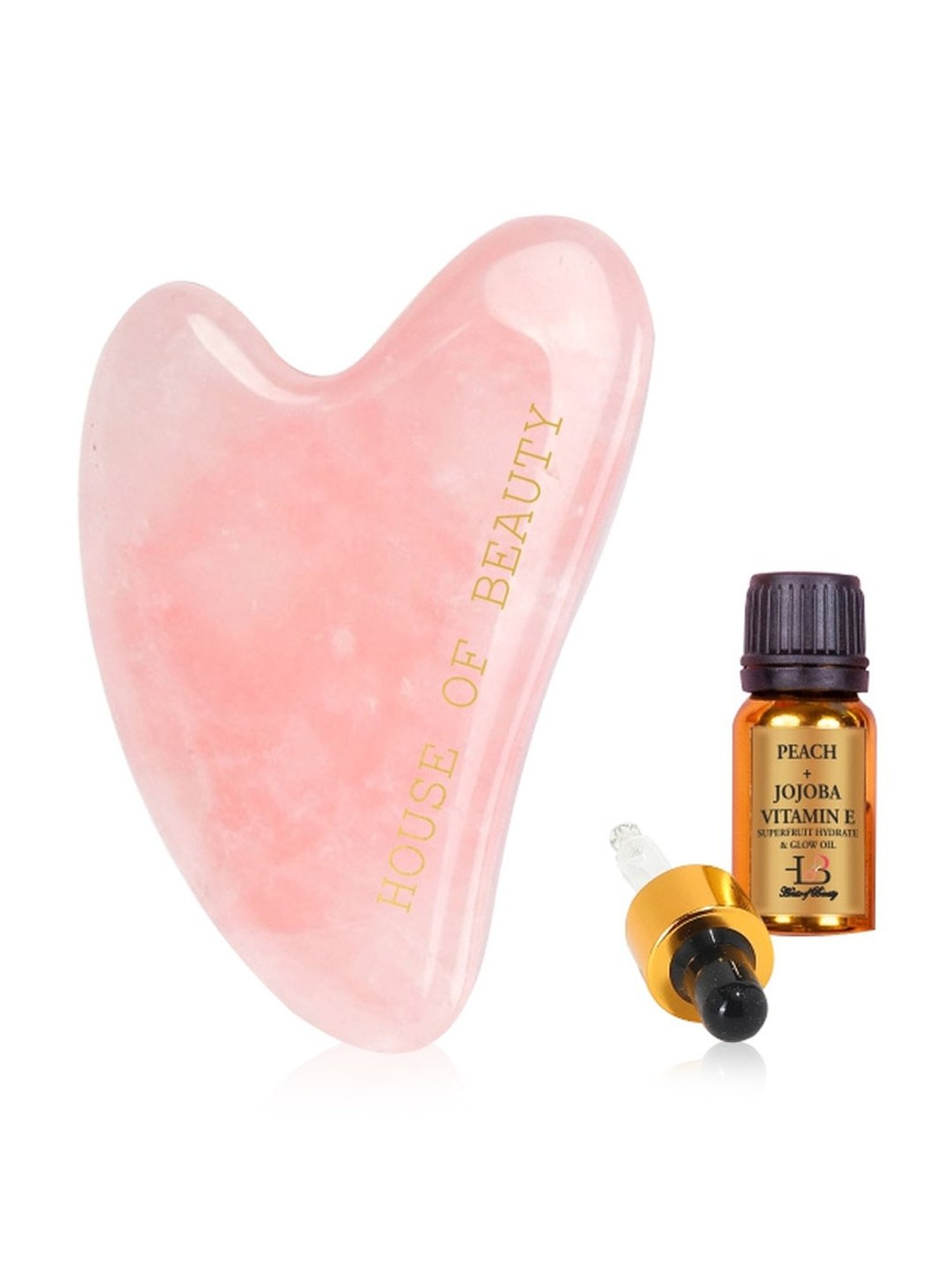 House of Beauty Rose Quartz Guasha Kit