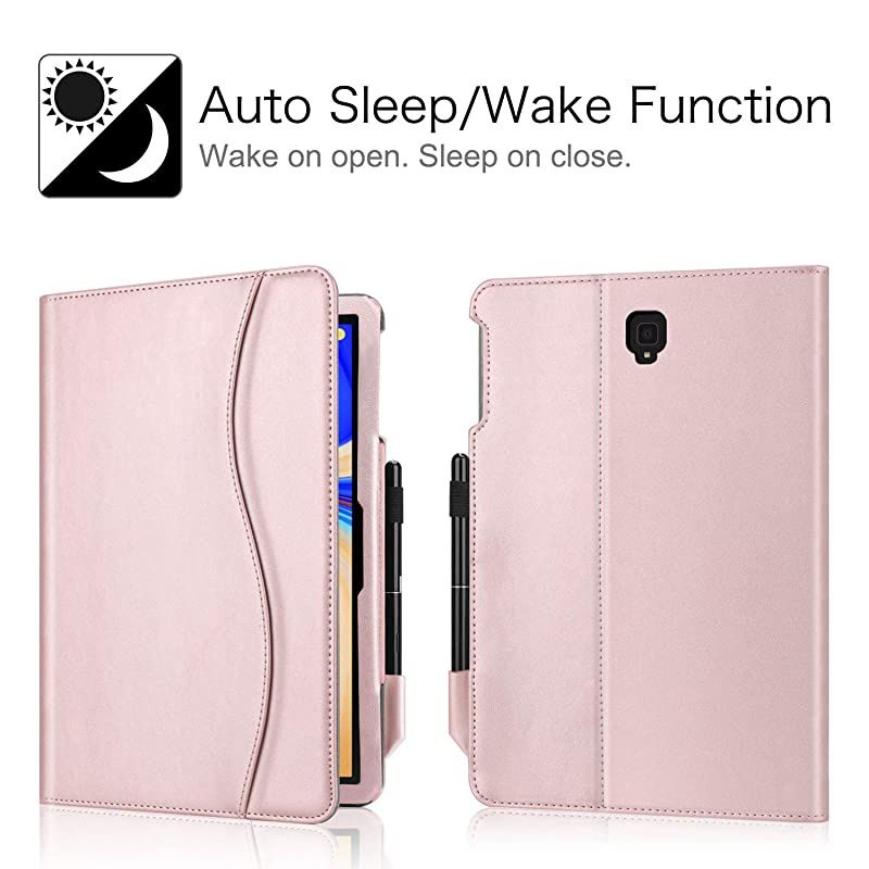 Case for Samsung Galaxy Tab S4 105 2018 Model SMT830T835T837 MultiAngle Viewing Stand Cover with S Pen Protective Holder Auto SleepWake Feature Rose Gold