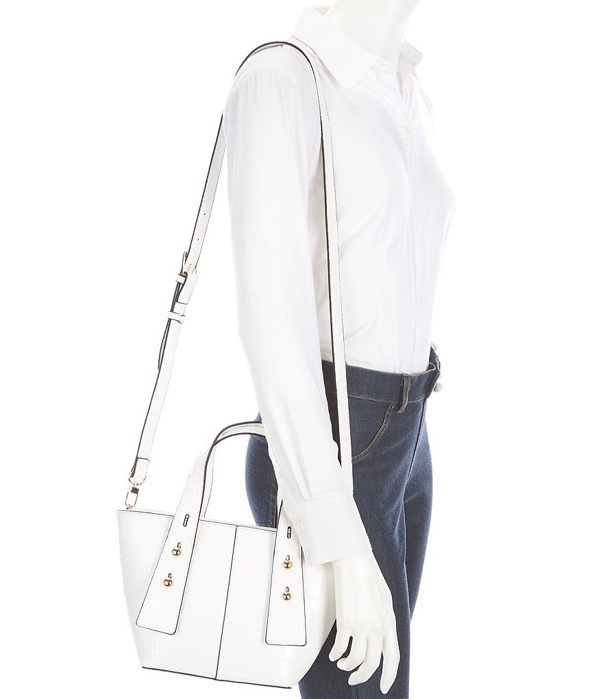 Kate Landry Croco Tab Satchel Bag