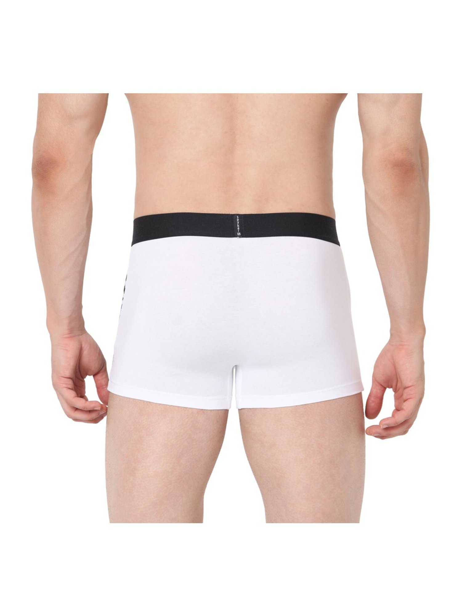 UnderJeans by Spykar White Cotton Trunks