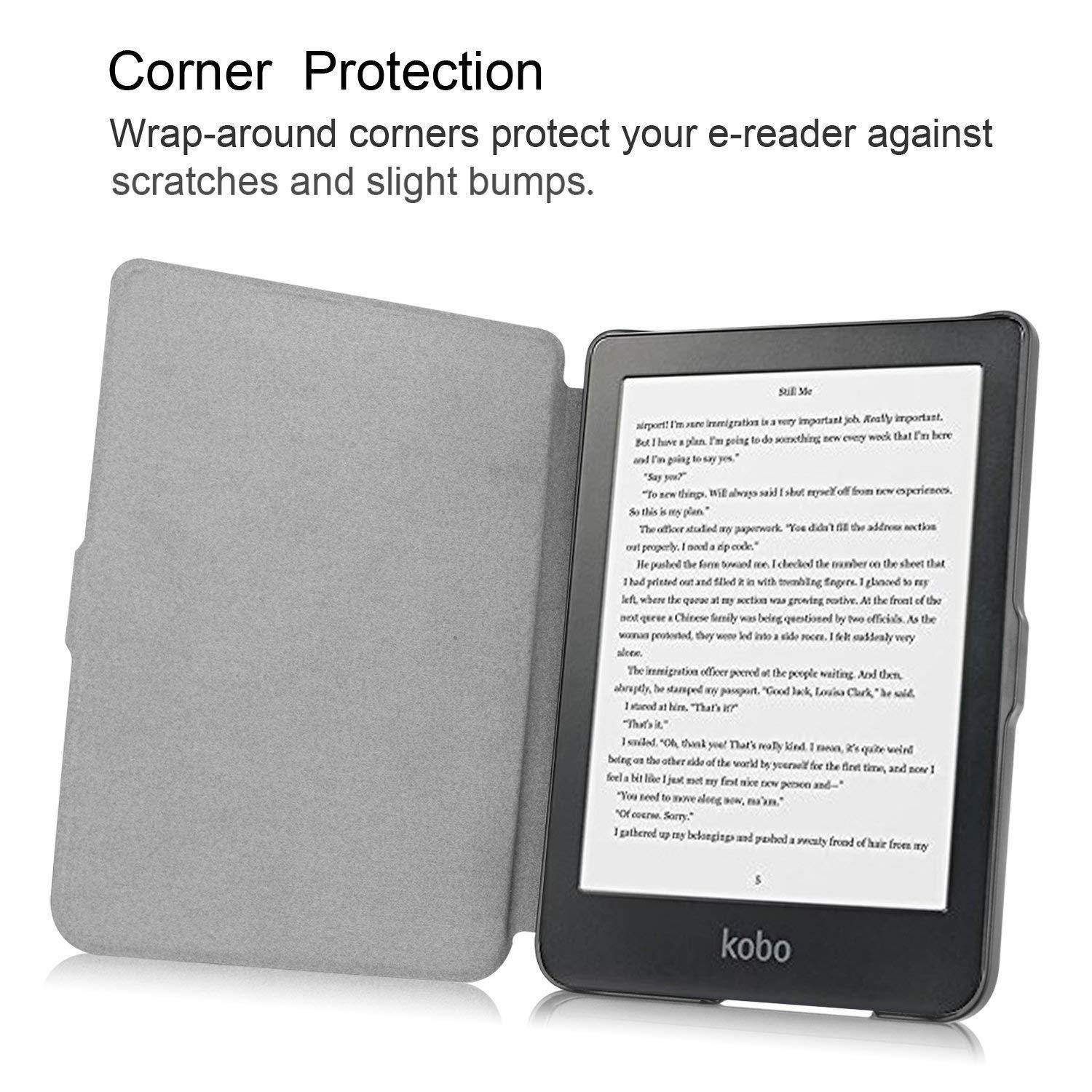 Kobo Clara HD Case, Ratesell Slim Lightweight Smart-shell Stand Case Cover With Auto Sleep/Wake for Kobo Clara HD Tablet Navy