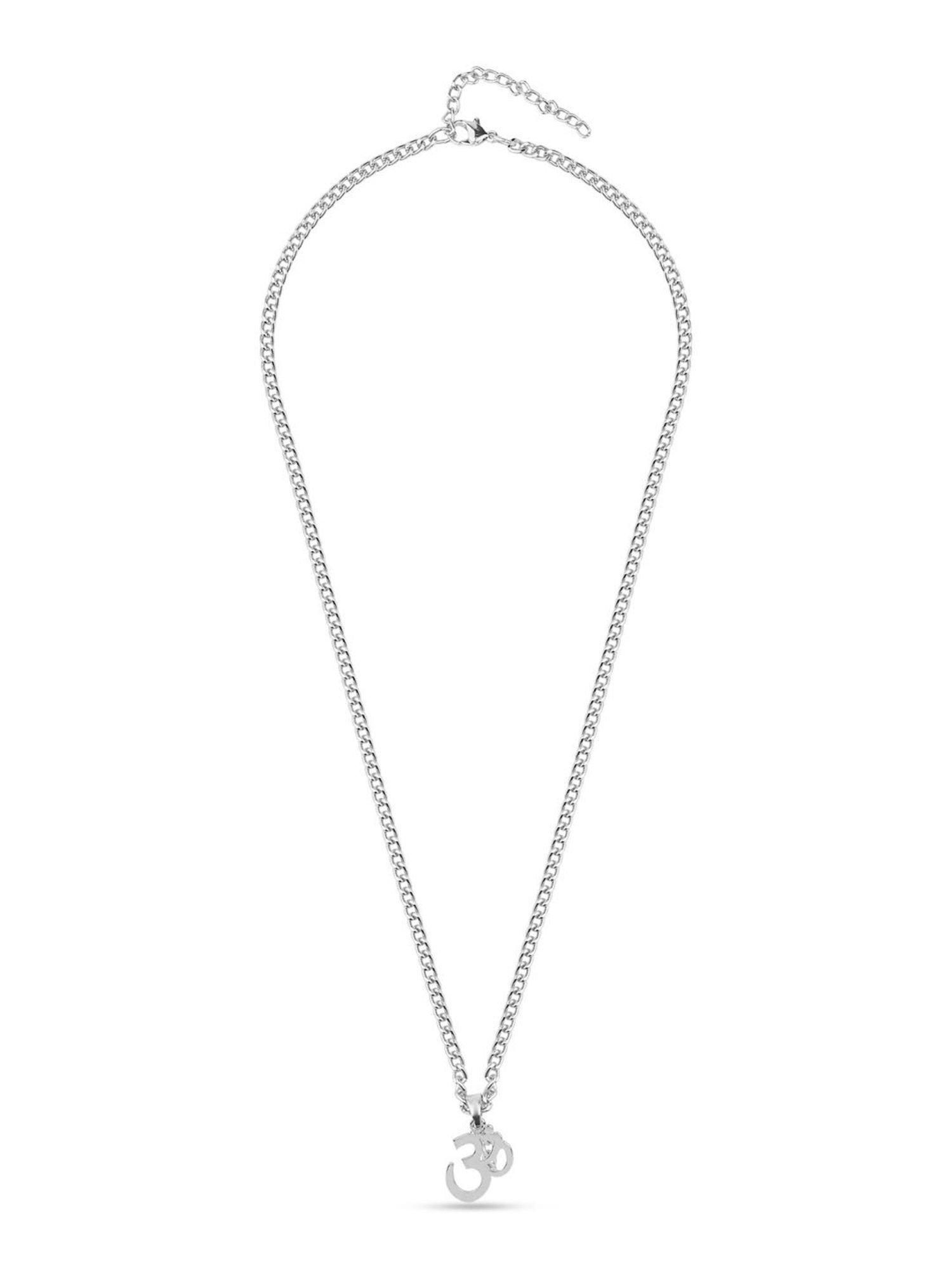 The Bro Code Silver-Plated OM Pendant Necklace for Men
