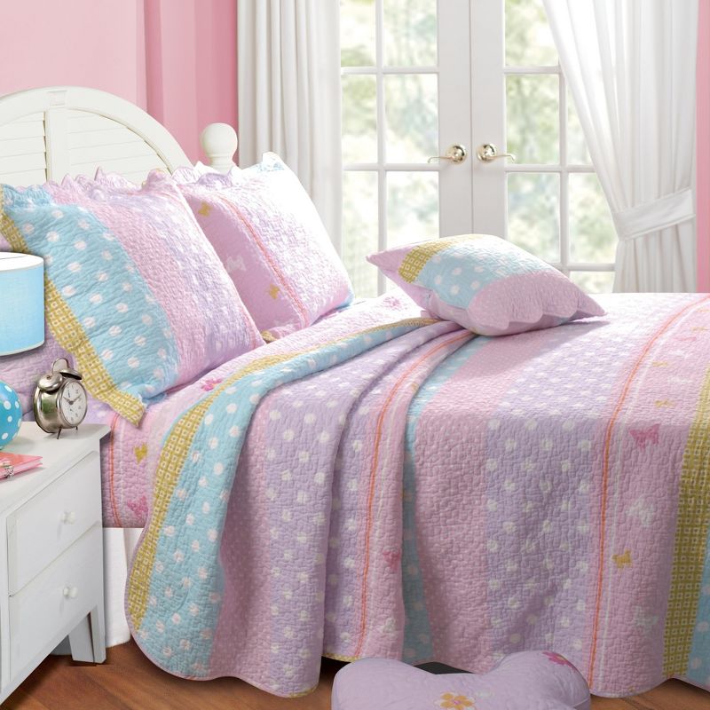 Greenland Home Fashion Polka Dot Stripe Sham Standard