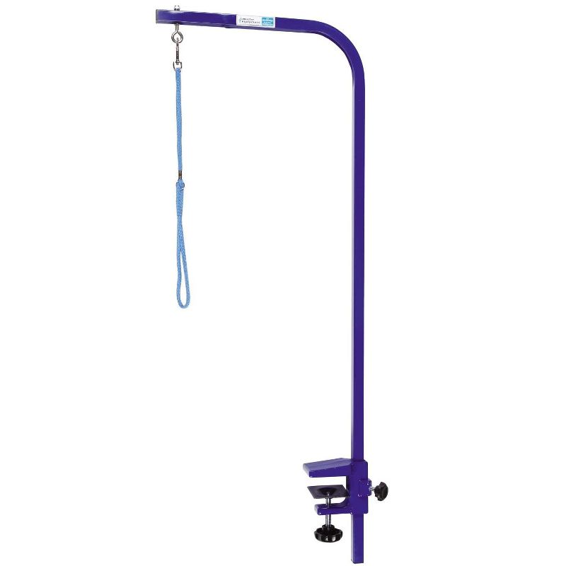 Master Equipment Pet Dog Adjustable Height Steel Grooming Arm with 1.25 Inch Wide Clamp and Secure 18 Inch Loop, Purple