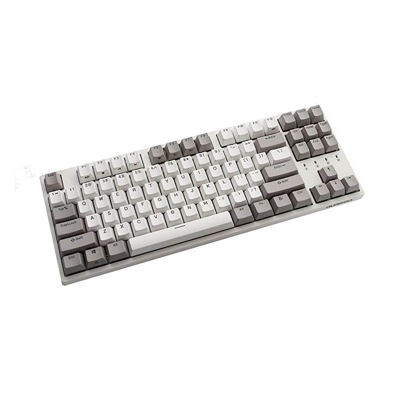 Taurus K320 TKL Mechanical Gaming Keyboard - 87 Keys - Double Shot PBT - NKRO - USB Type C (Cherry Red, White)