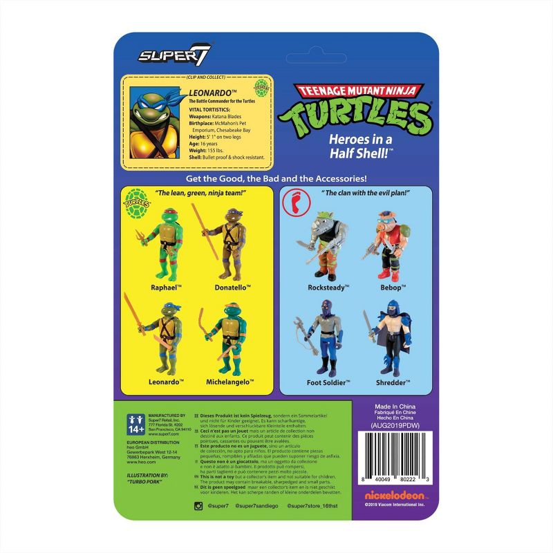 Super 7 ReAction Figure - TMNT - Leonardo
