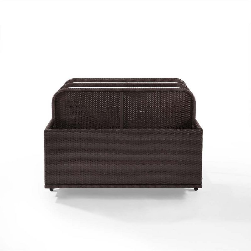 Newbury Premium Grade A Teak Wood Patio Ottoman White - Modway