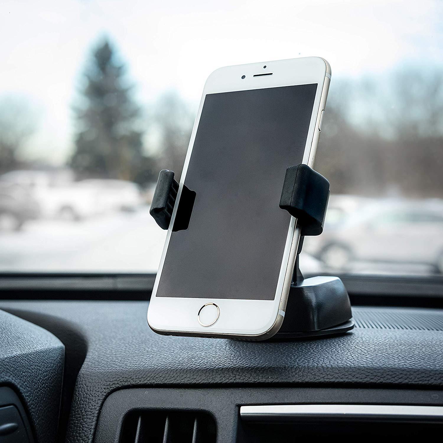 BT Basics by Bracketron Squeeze Dash Window Clamp Car Mount Phone Holder Hands Free Compatible with iPhone X 8 7 SE 6s 6 5s 5 4s 4 Samsung Galaxy S9 S8 S7 S6 S5 Google LG Nexus Sony Nokia BB1-556-2