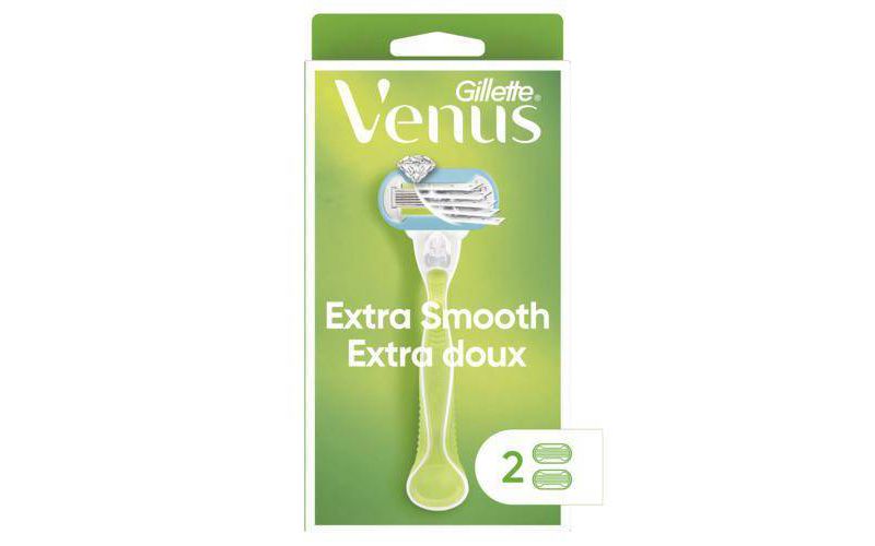Venus Extra Smooth Green Women's Razor + 2 Razor Blade Refills