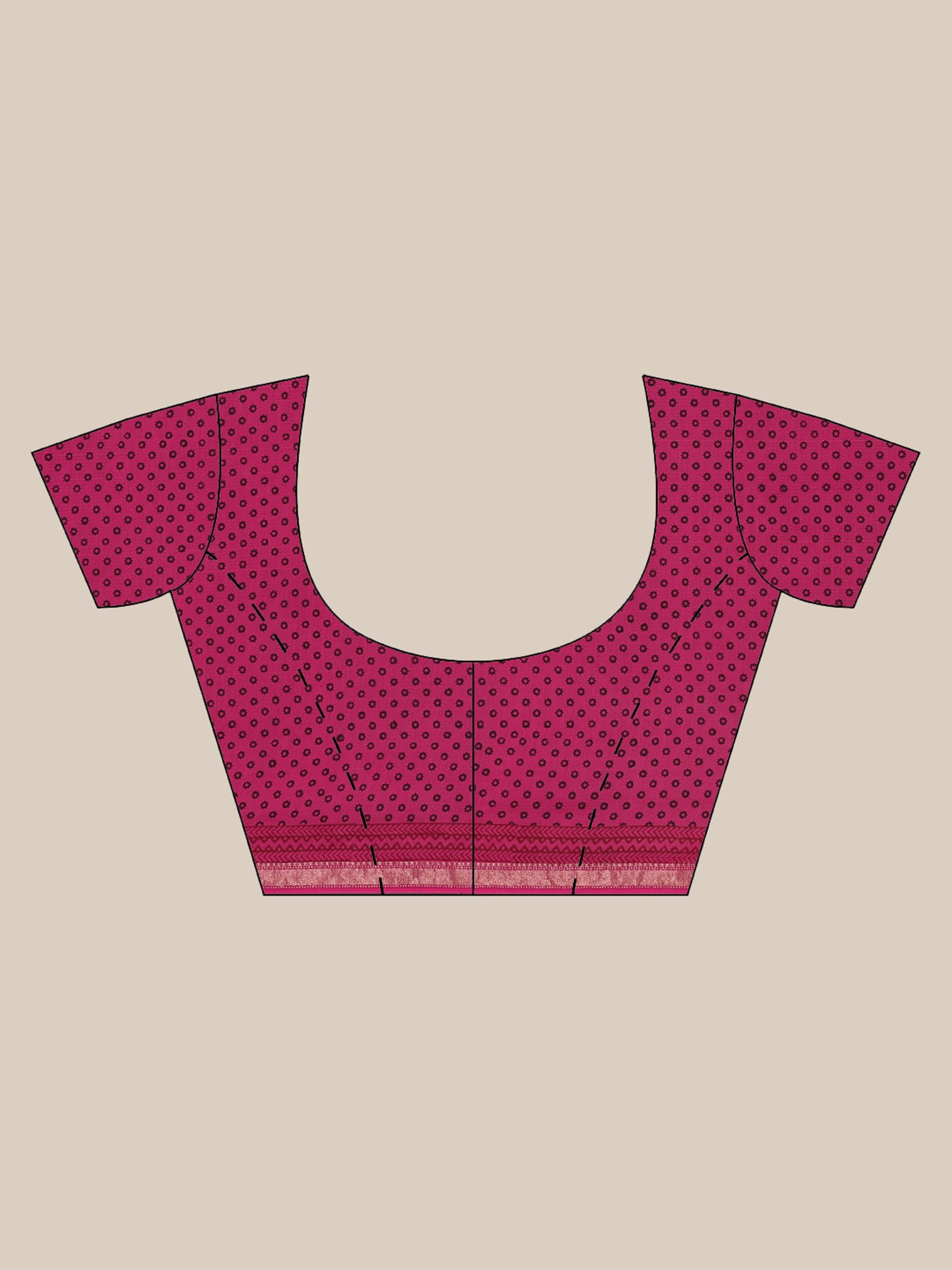 Kalakari India Pink Printed Saree With Unstitched Blouse