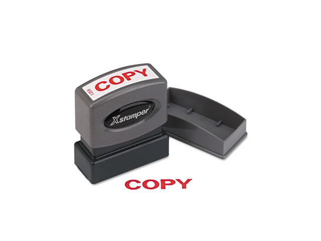 Xstamper ECO-GREEN 1359 Title Message Stamp, COPY, Pre-Inked/Re-Inkable, Red