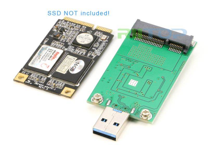 mSATA SSD to USB Converter Adapter Card External USB 3.0 to mSATA SSD Mini SATA SSD Reader (No need cable) Module Board UASP ASM1153E Chpset Hi Speed 5Gb