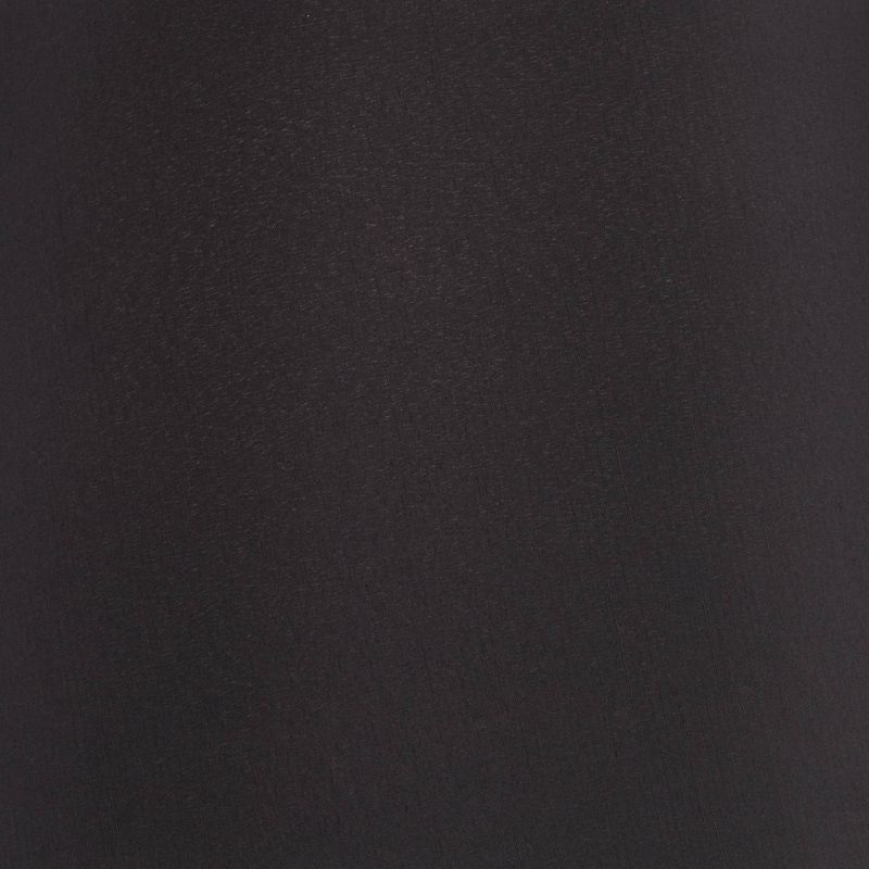 Springcrest Black Faux Silk Large Tapered Drum Lamp Shade 15" Top x 19.5" Bottom x 12" Slant x 12" High (Spider) Replacement with Harp and Finial