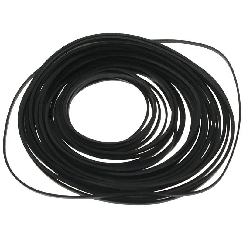 Mixed Square Cassette Tape Machine Recorder Rubber Belt for Repair Maintenance Black Packs of 30