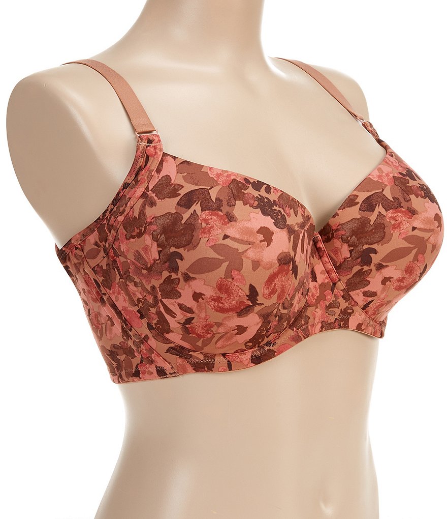 Modern Movement 3-D Curves Floral Print BFF T-Shirt Bra
