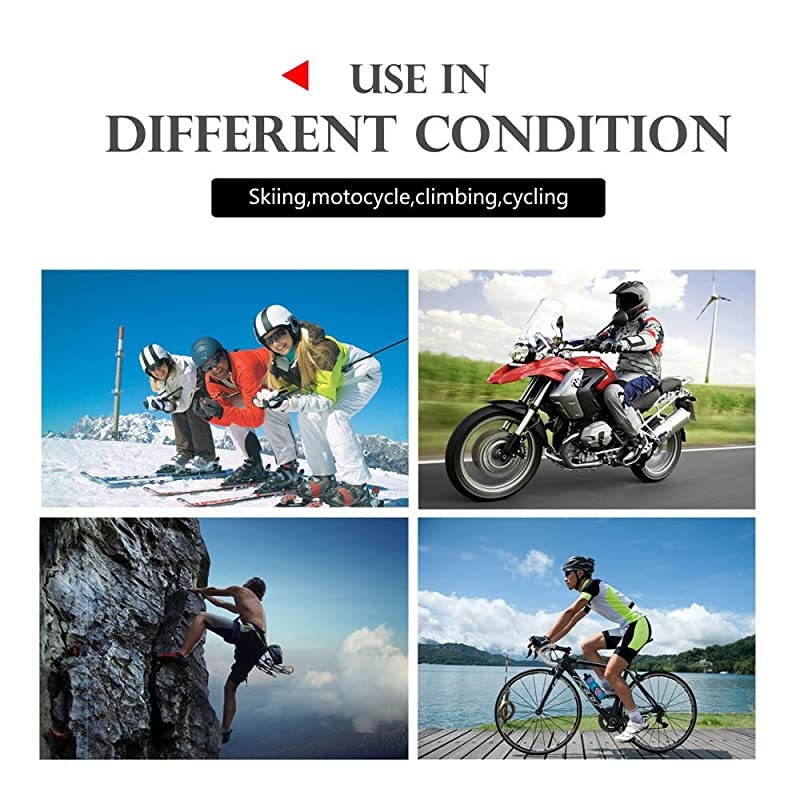 E6 Bluetooth Motorcycle Helmet Intercom Headset 1200M Motorbike Interphone Headphone 6 Riders System for Riding1pcs