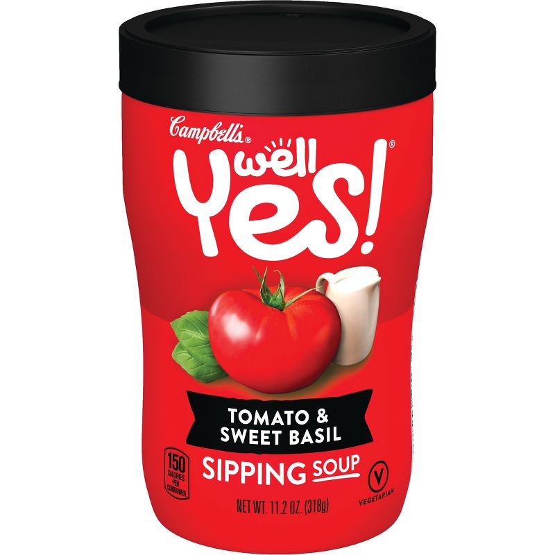 Campbell's Well Yes! Tomato & Sweet Basil Sipping Soup - 11.2oz
