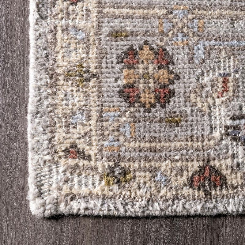 6'x9' Rectangle Hand Made Knotted Medallion Area Rug Multicolored - nuLOOM