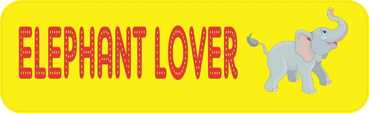 StickerTalk Elephant Lover Vinyl Sticker, 10 inches by 3 inches