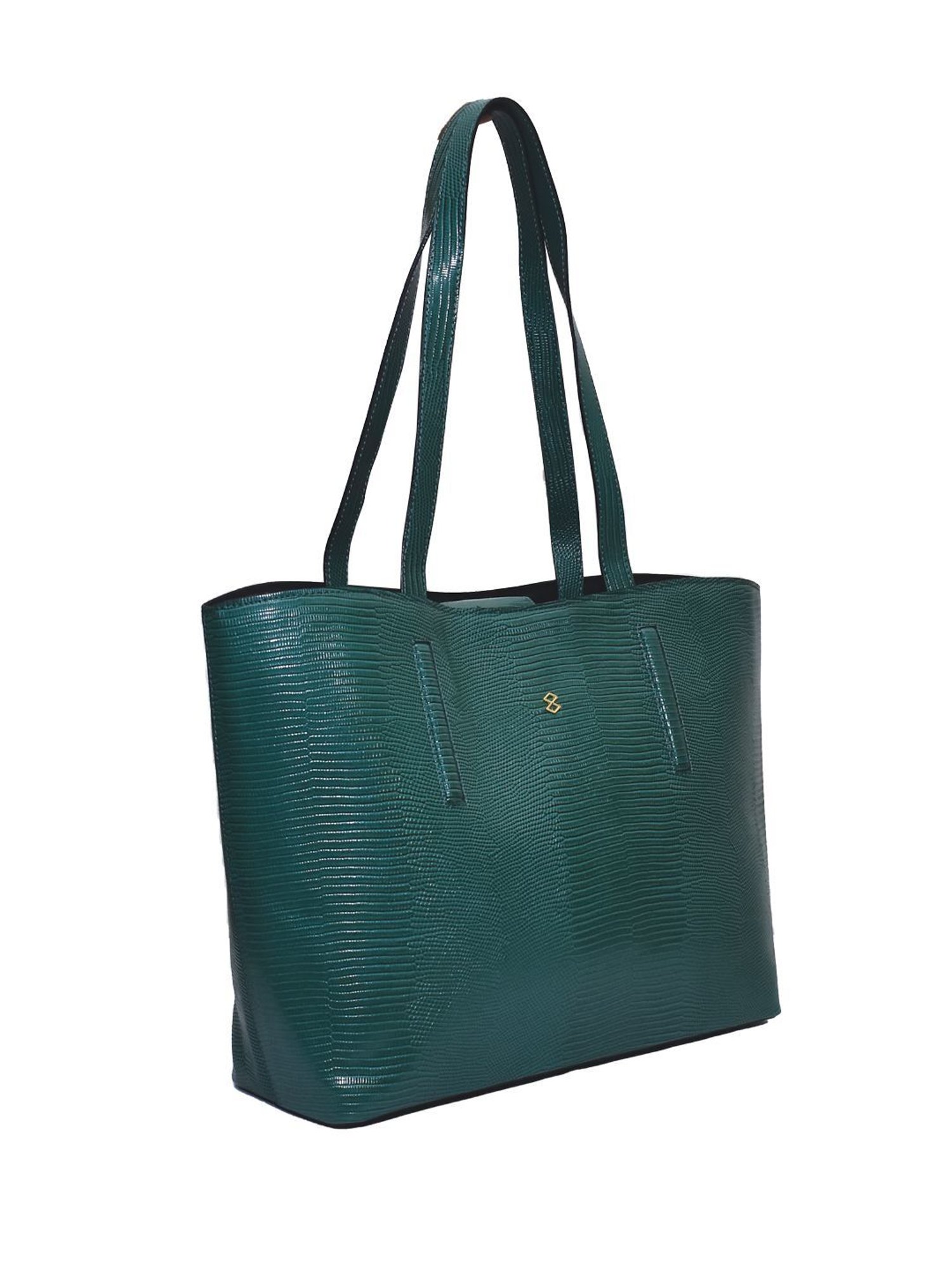Horra Green Textured Large Tote Bag