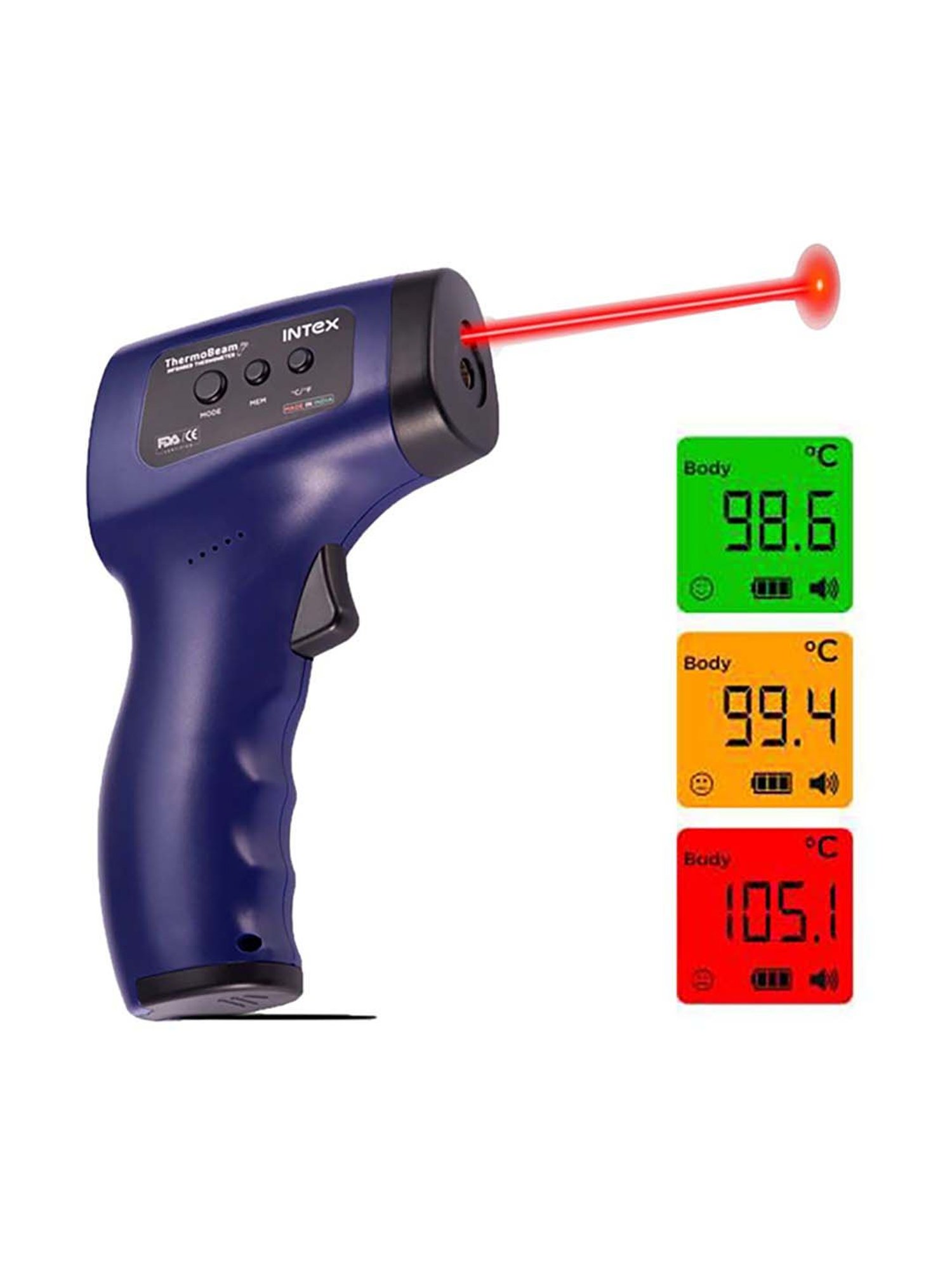 Intex ThermoBeam With Advance Laser Pointing Feature Infrared Thermometer (Blue)