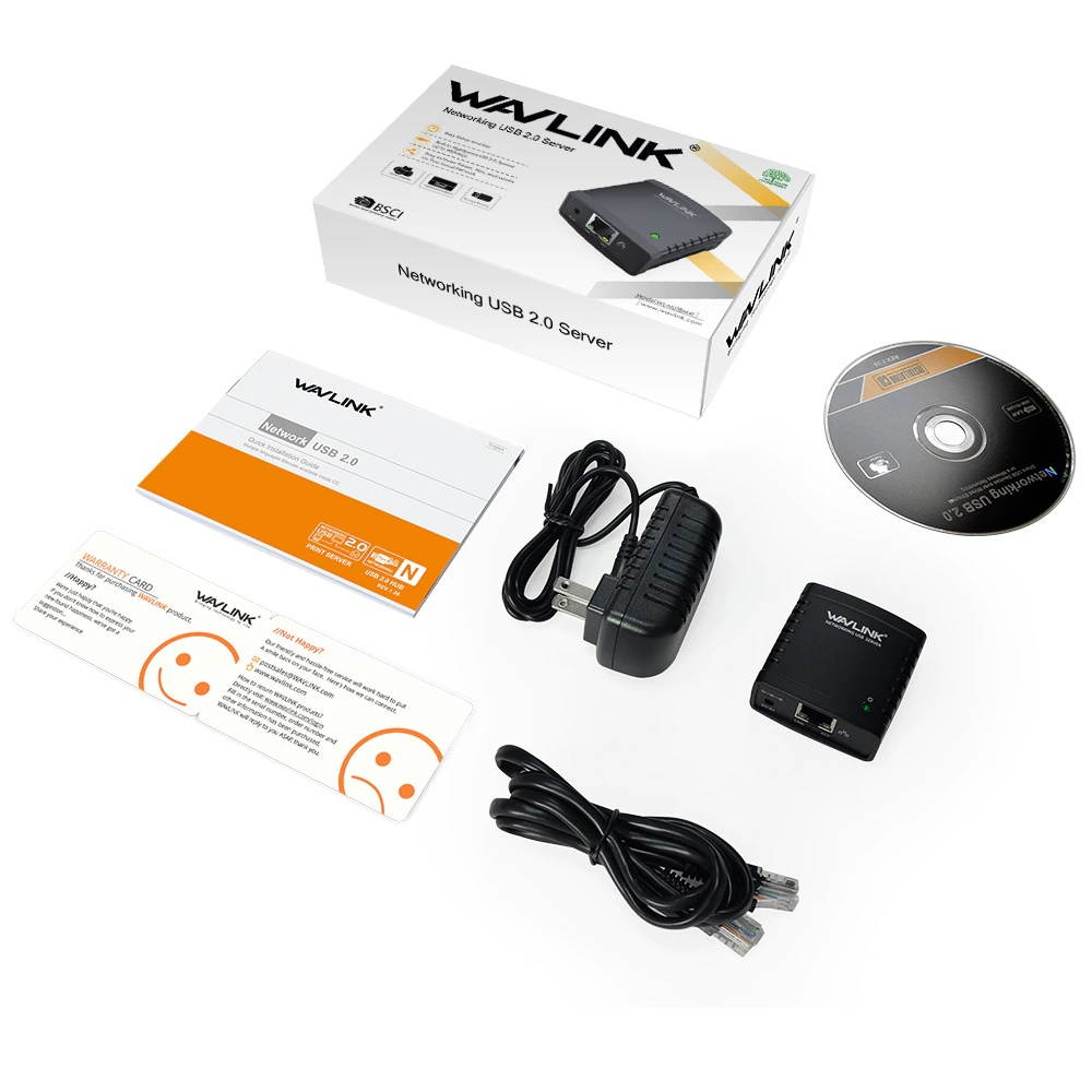 Mini  2.0 network print server 100Mbps  HUB LRP Printer Server Share a LAN Ethernet Power Adapter with Windows for Canon