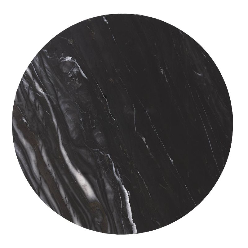 Martel Marble & Metal Side Table Black - Butler Specialty