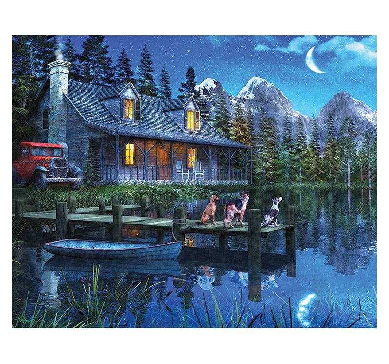 Springbok Moonlit Night Jigsaw Puzzle 1000pc