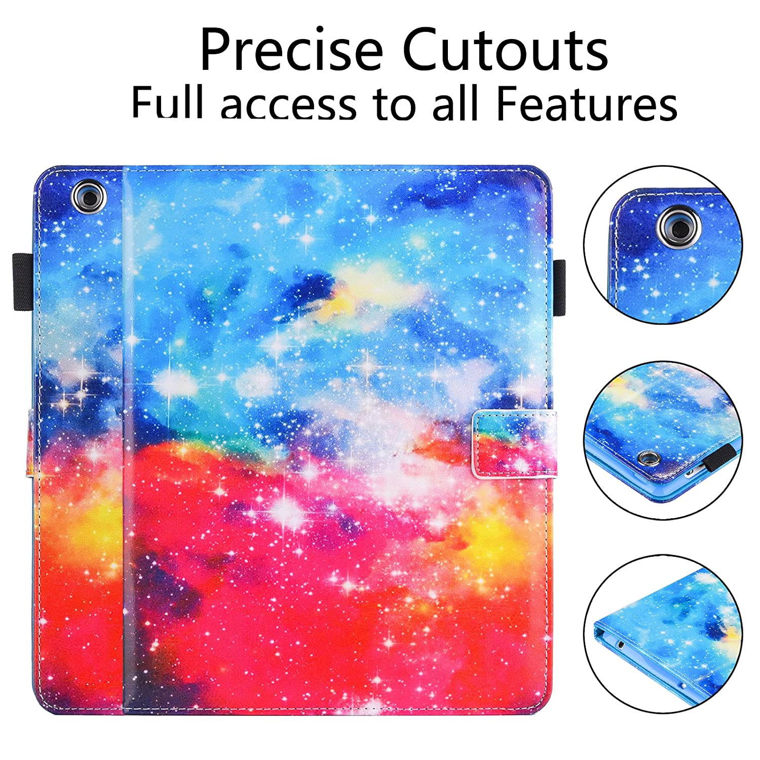 iPad Case, iPad 2/3/4 Case, Dteck Multi-Angle Viewing Folio Protective Cover with Auto Sleep Wake Smart Protective Wallet Cover for Apple iPad 2, iPad 3 & iPad 4th Generation, Star Party