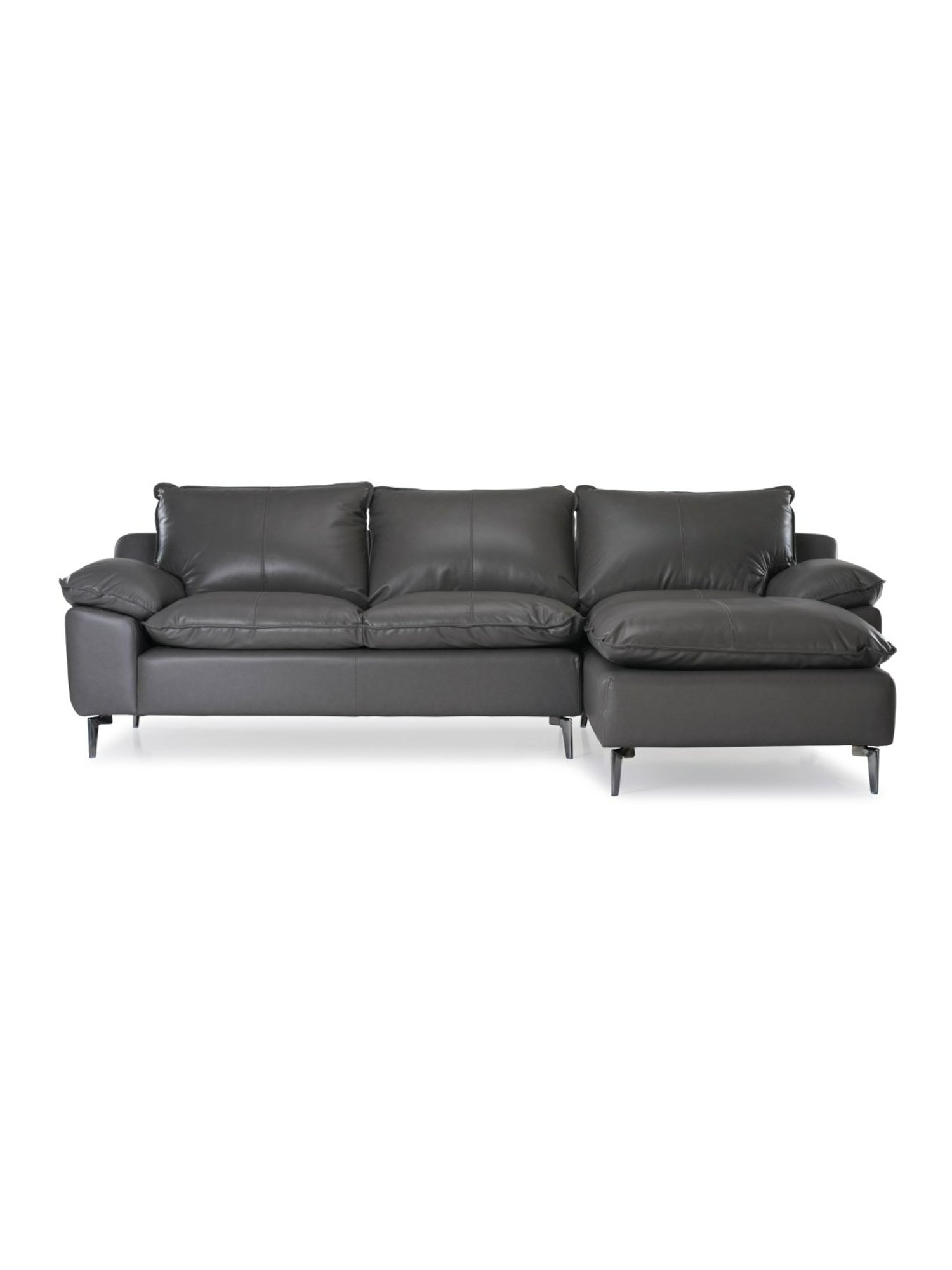 Durian Berry Black Premium Leatherette 2 Seater Sofa