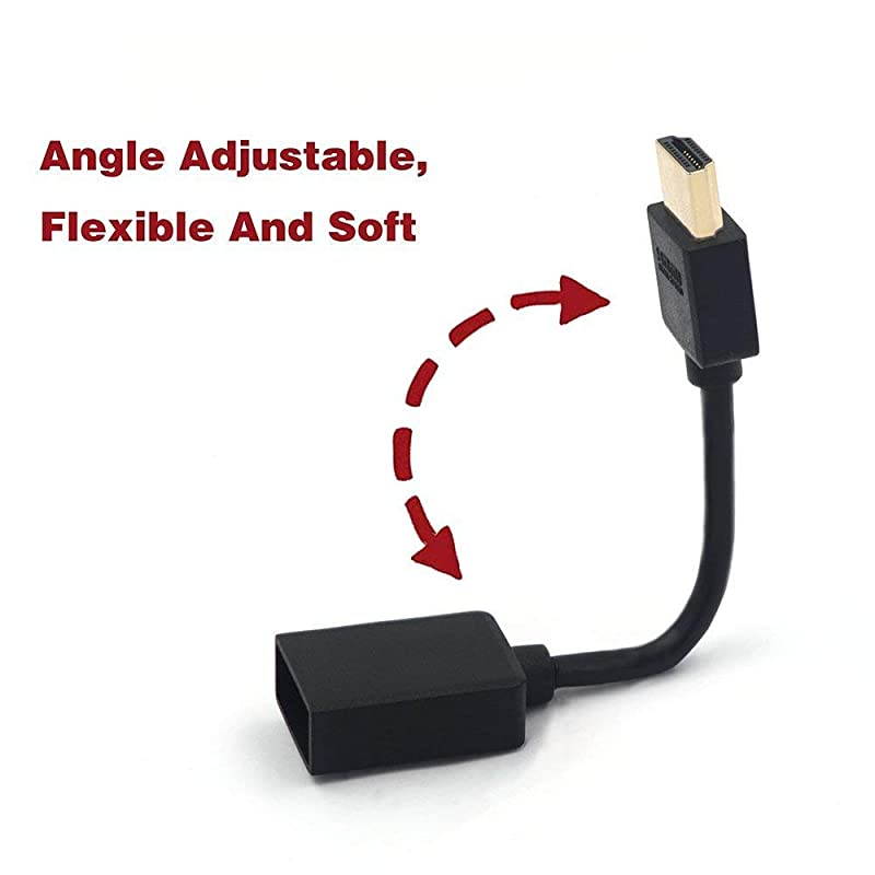 2Pack Gold Plated HDMI Male to Female Swivel Adapter Converter for Google Chrome Cast Roku Streaming Stick