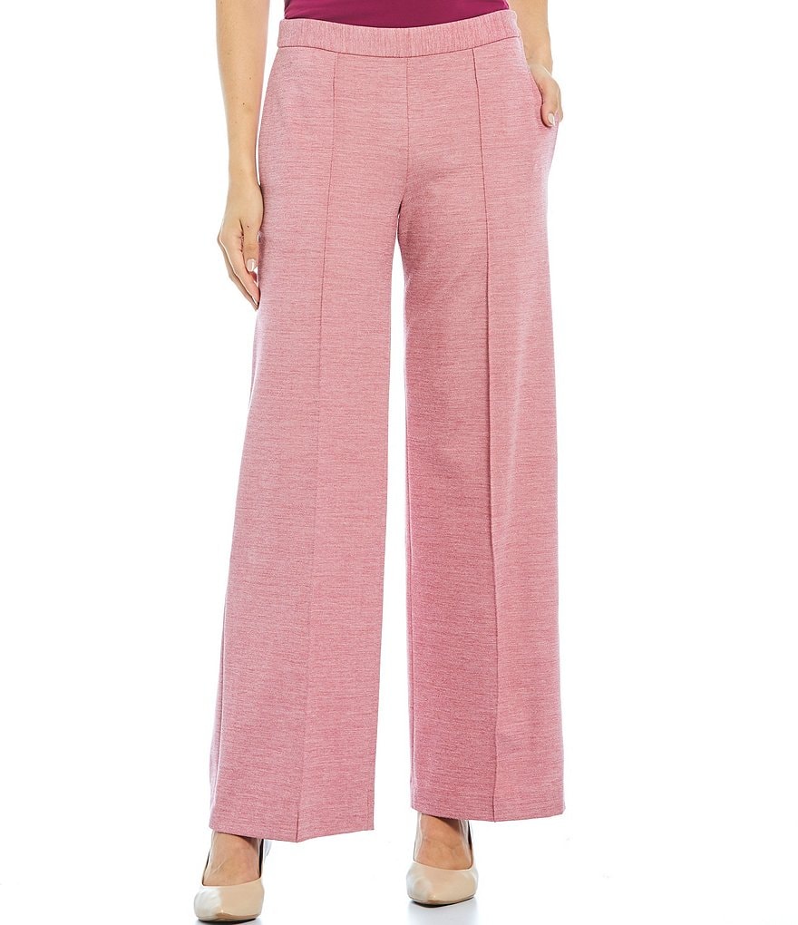 Tahari ASL Wide Leg Elastic Waist Ponte Pants