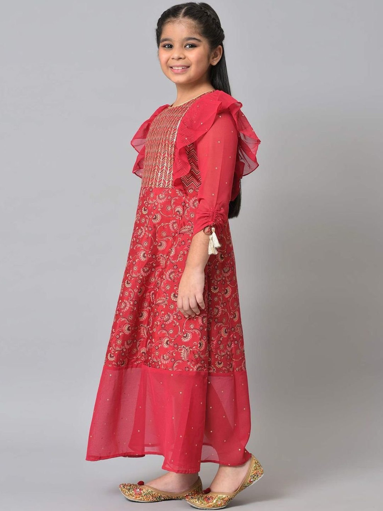 Aurelia Kids Pink Floral Print Dress