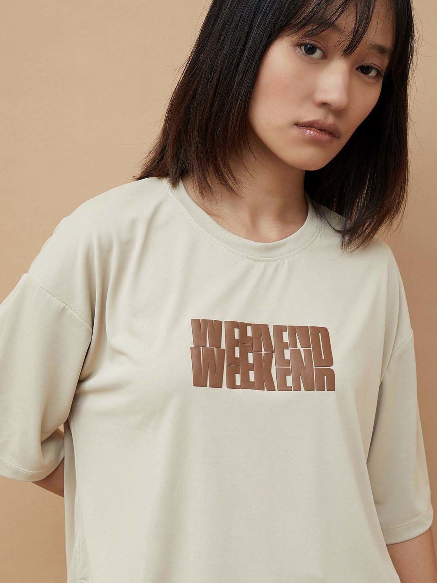 KAPPA Beige Printed Sports T-Shirt