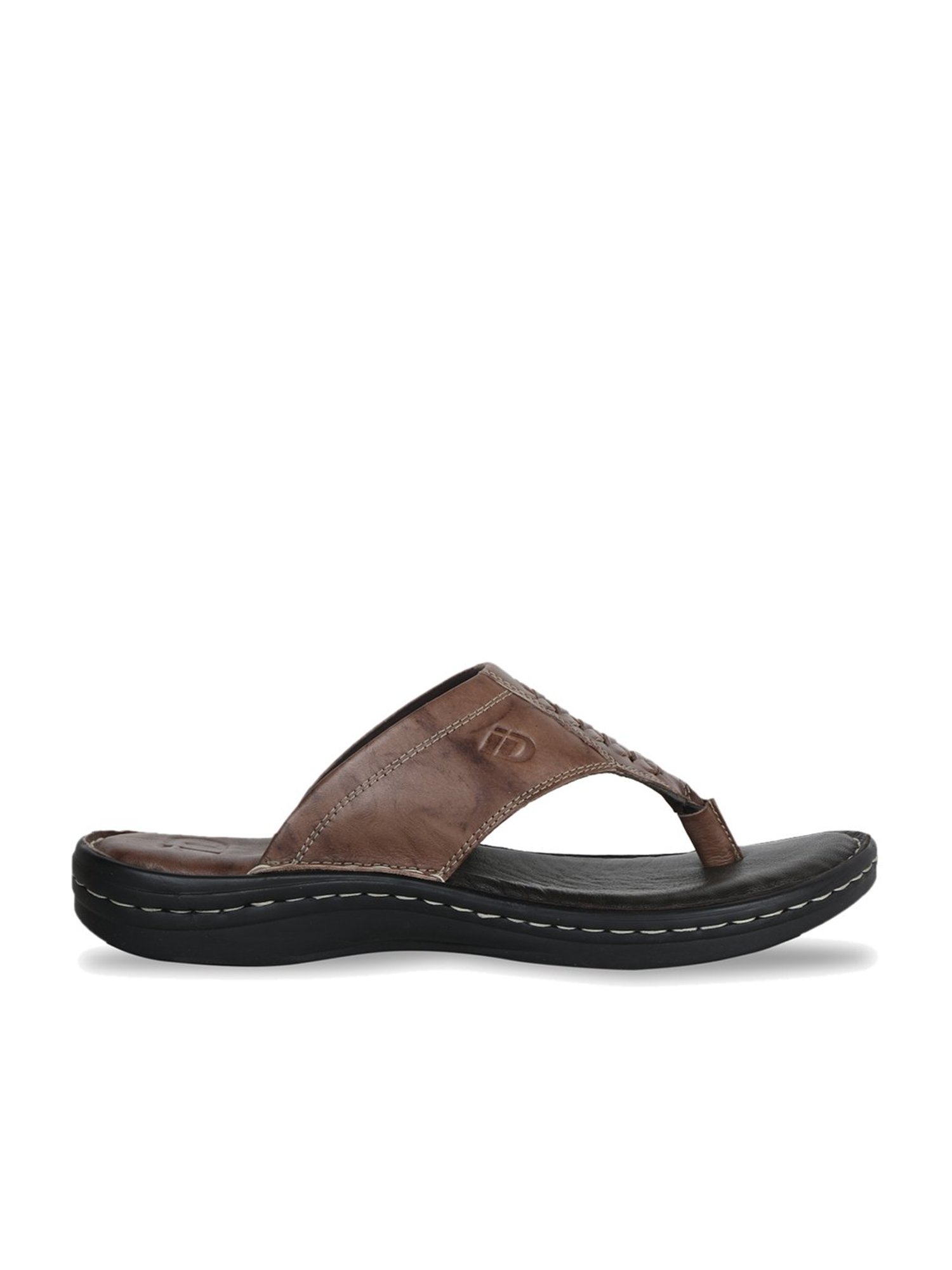 ID Men's Brown Thong Sandals