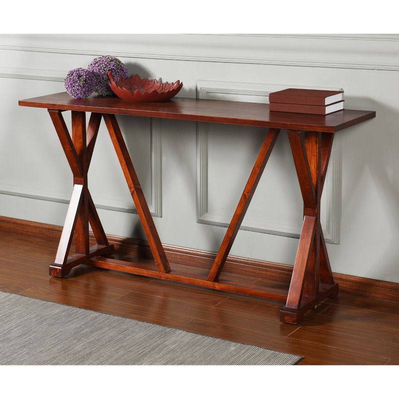 Presley Wooden Console Table Brown - StyleCraft